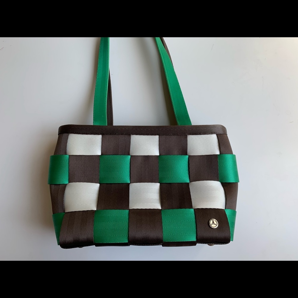 Auth Harveys seatbelt RARE mint chip green tote